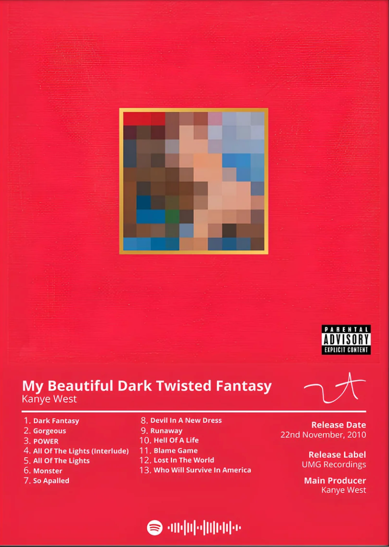 Kayne West - My Beautiful Dark Twisted Fantasy Album cover
